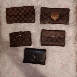 9 Piece Gucci Louis Vuitton Dior Wallet & Clutch Resellers or Fixer Upper Bundle